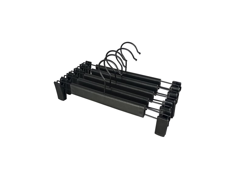  Lot de 10 cintres premium avec clips réglables – antidérapants, chrome  - Conforama A