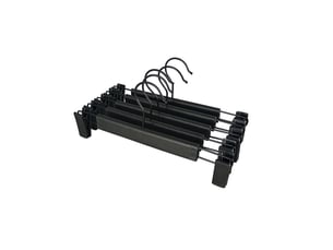 Lot de 10 cintres premium avec clips réglables – antidérapants, chrome