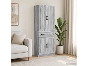 Buffet - ensemble de meubles 2 pc sonoma gris bois d'ingénierie