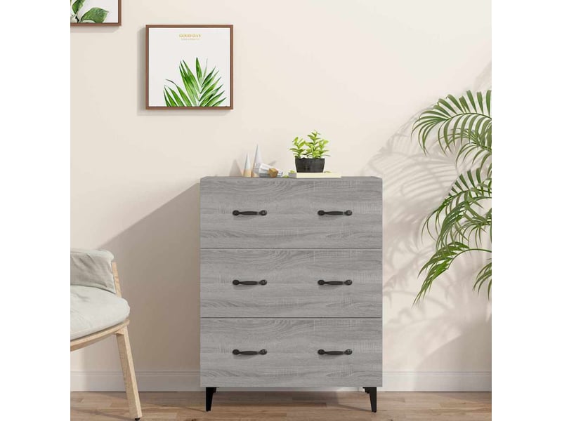  Buffet - bahut - meuble de rangement sonoma gris 69,5x34x90 cm bois d'ingénierie  - Conforama B