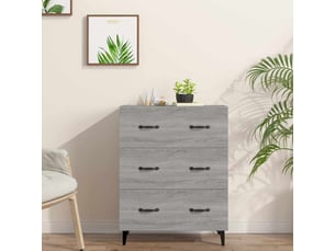 Buffet - bahut - meuble de rangement sonoma gris 69,5x34x90 cm bois d'ingénierie