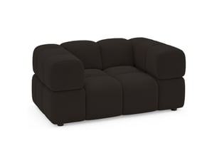 Selsey hollme - fauteuil coque - 150 cm - velours marron