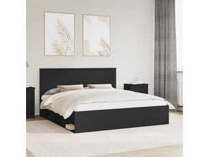 Lit 2 places 200x200 cm coloris noir