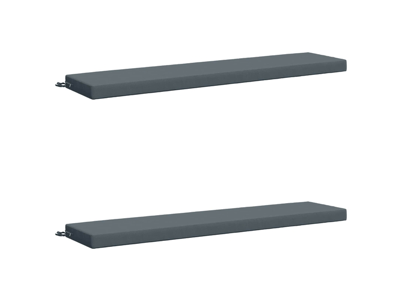 Lot de 2 coussins de banc, coussins d'assise soest 100 % polyester bleu cf57077 - Conforama A