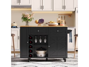 Desserte 2 portes 2 tiroirs coloris noir mdf