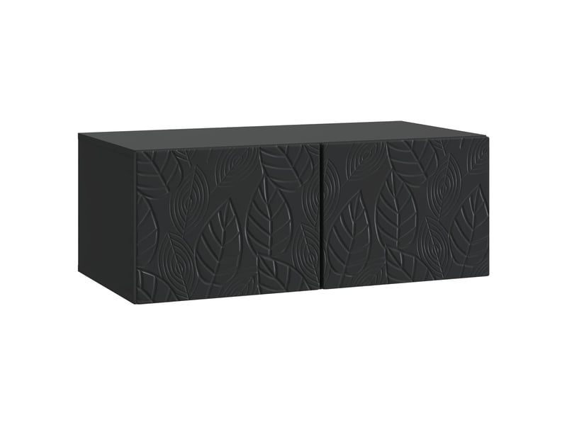  Meuble tv - banc tv - meuble de rangement mural 78,5 x 31 cm noir bois d'ingénierie  - Conforama A