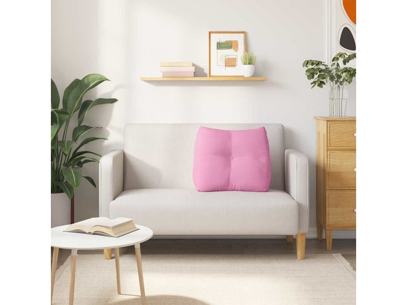 Coussin de dos, coussin de dossier rose 60 x 24 x 50 cm tissu cf54985 - Conforama D