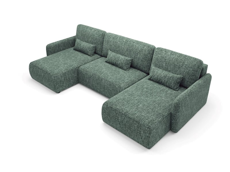 Canapé d'angle convertible livello u vert - Conforama E