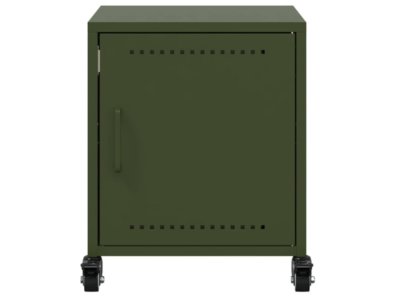  Lot de 2 tables de chevet - cabinet de chevet - table de nuit vert olive 36x39x43,5 cm acier  - Conforama E