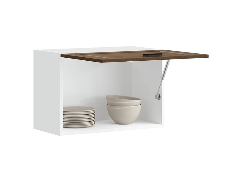 Meuble de rangement, armoire murale de cuisine porto chêne marron bois d'ingénierie shl845 - Conforama B
