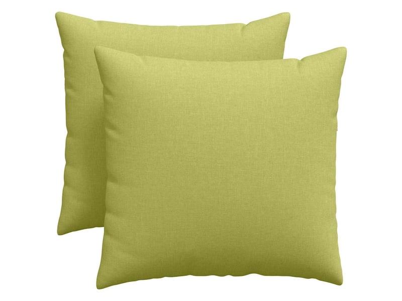 Lot de 2 coussins de canapé, coussins décoratifs tissu vert clair 50 x 50 cm cf58976 - Conforama A