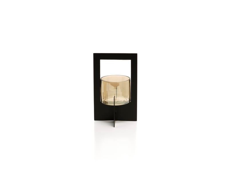  Le photophore hurricane framed - noir - l  - Conforama C