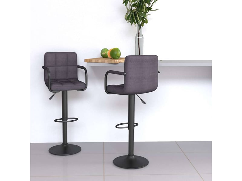  Lot de 2 tabouret de bar, chaise de bar taupe tissu shl98638  - Conforama B