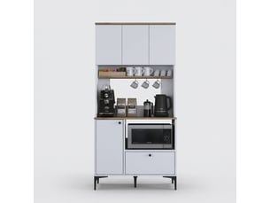 Buffet de cuisine polyvalent avec étagères silhoutte