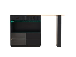 Bar coloris noir ARVELLA  - 120 cm