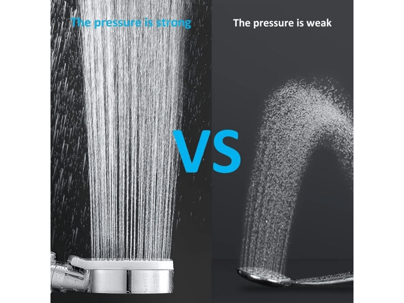  Pommeau de douche haute pression, idéal pour le bain et le spa, anticalcaire, haute pression, massage (argenté)  - Conforama B