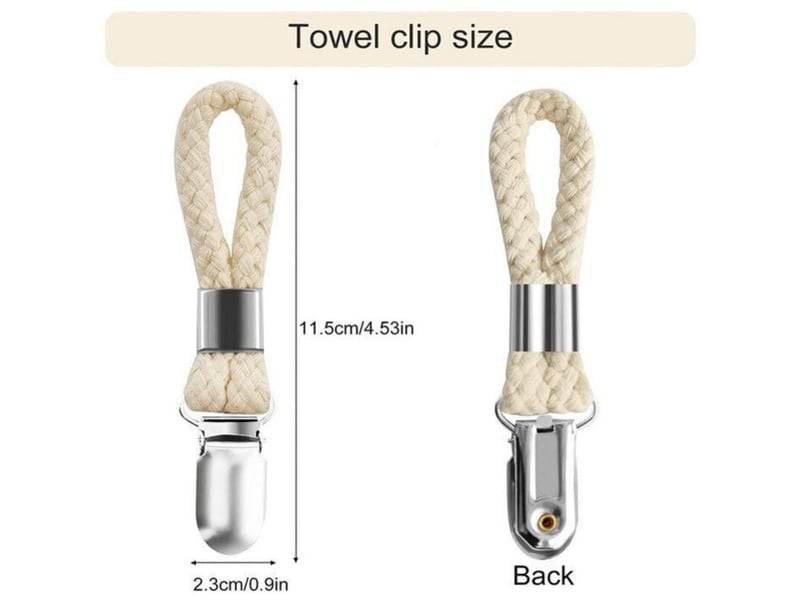  Enowelir 4 pinces serviettes 11.5x2.3cm crochets torchons serviettes idéal salle bain placards pratiques solides faciles suspendre  - Conforama B