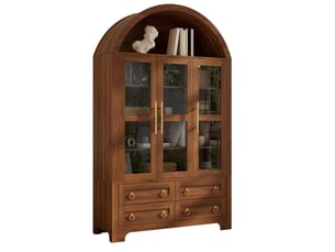 Buffet 3 porte(s) 4 tiroir(s) DESVIAE - 110 cm coloris bois foncé