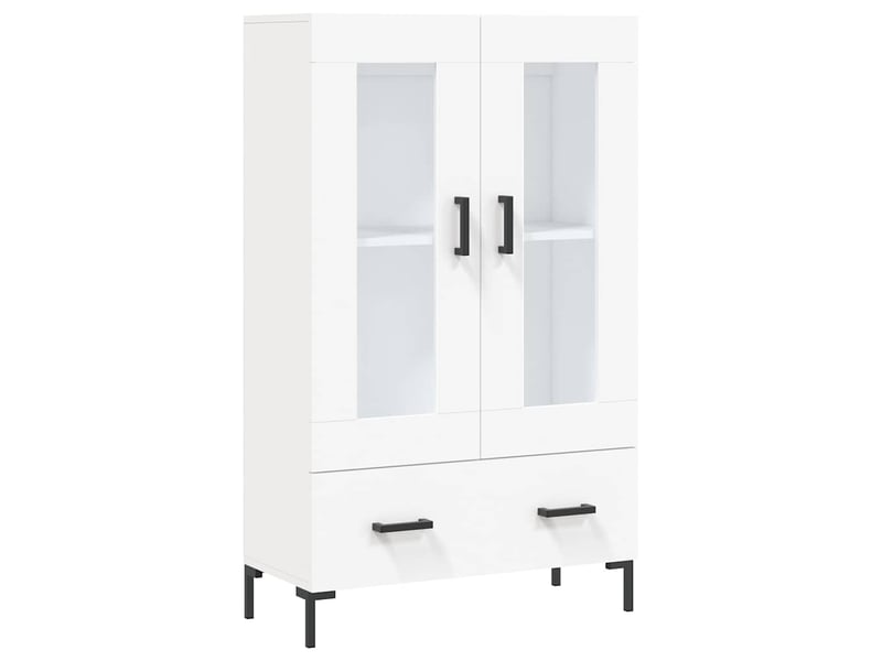 Buffet haut - bahut - meuble de rangement blanc 69,5x31x115 cm bois d'ingénierie  - Conforama A