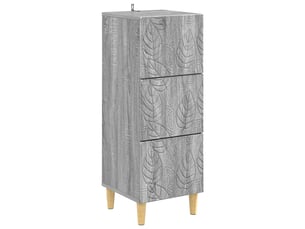 Armoire de rangement bureau, armoire à tiroirs sonoma gris 33 x 34,5 x 90 cm shl3795