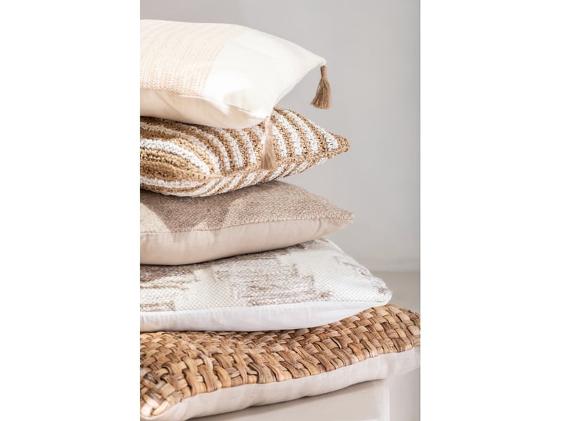  Coussin carré en textile naturel 70x70x10 cm  - Conforama B