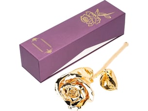 Roses dorées 24k pour décorations d'anniversaire et saint-valentin, fleurs ornementales pour cadeaux romantiques, lot de décorations de fête