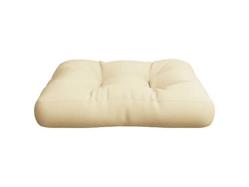  Coussin de palette, coussin de chaise, coussin de canapé crème 58x58x10 cm tissu cf55334  - Conforama E