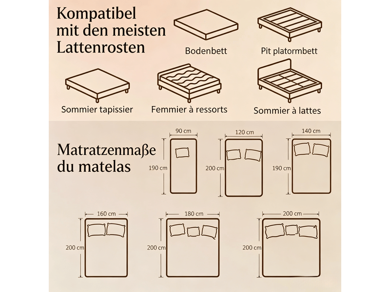  Matelas 2 personnes 140 x 190 cm, mousse à mémoire de forme, épaisseur 20 cm  - Conforama C