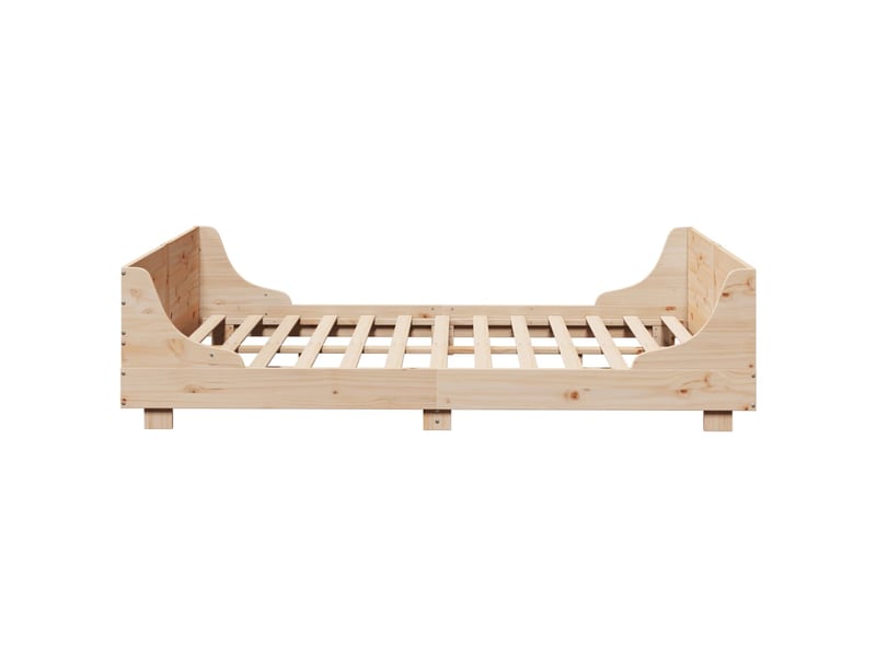  Lit double- lit adulte -  cadre de lit sans matelas 120x190 cm bois de pin massif  - Conforama D