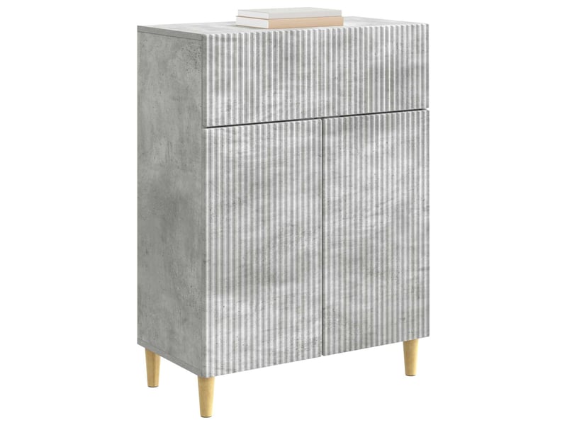  Buffet - bahut - meuble de rangement gris béton 66 x 34,5 x 90 cm bois d'ingénierie  - Conforama C
