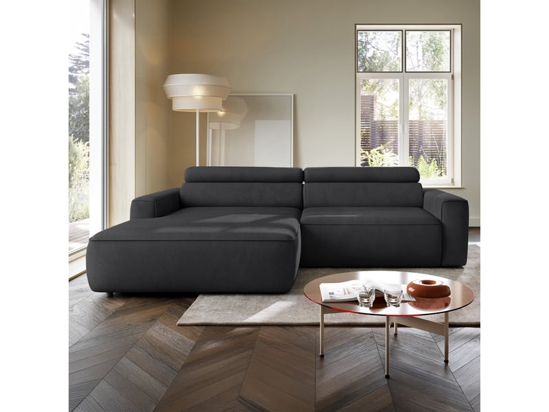 Selsey fando - canapé d'angle - 252 cm - velours gris foncé Fando - Conforama B