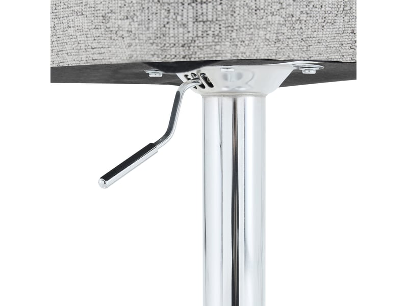  Tabouret de bar lot de 2 pivotant réglable avec accoudoirs et repose-pieds en tissu gris clair  - Conforama E