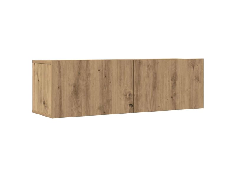  Lot de 2 meuble tv mural, meuble tv suspendu chêne artisanal 100x30x30 cm  - Conforama A