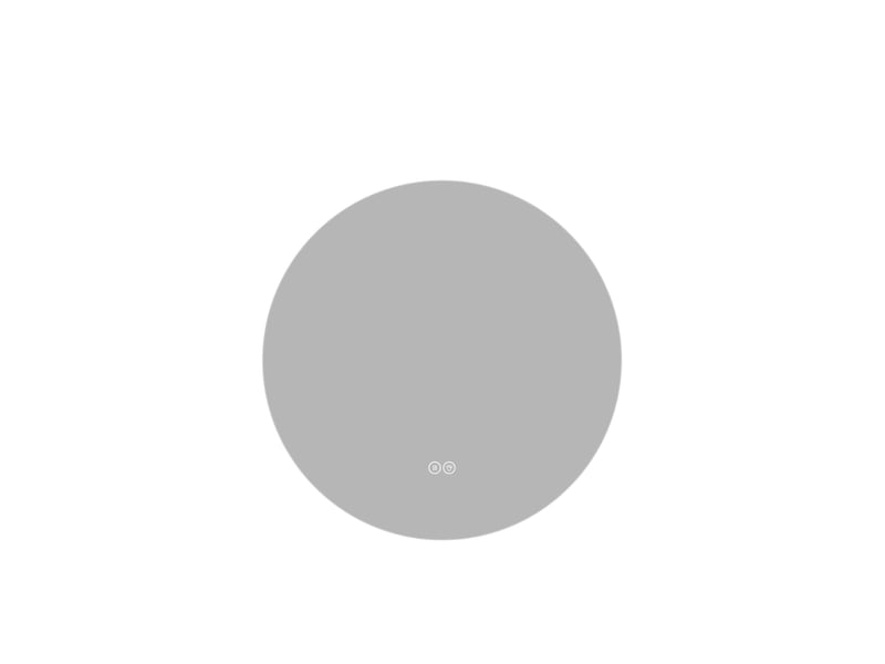  Miroir led rond de salle de bain 80x80x3 cm anti-buée argenté  - Conforama A
