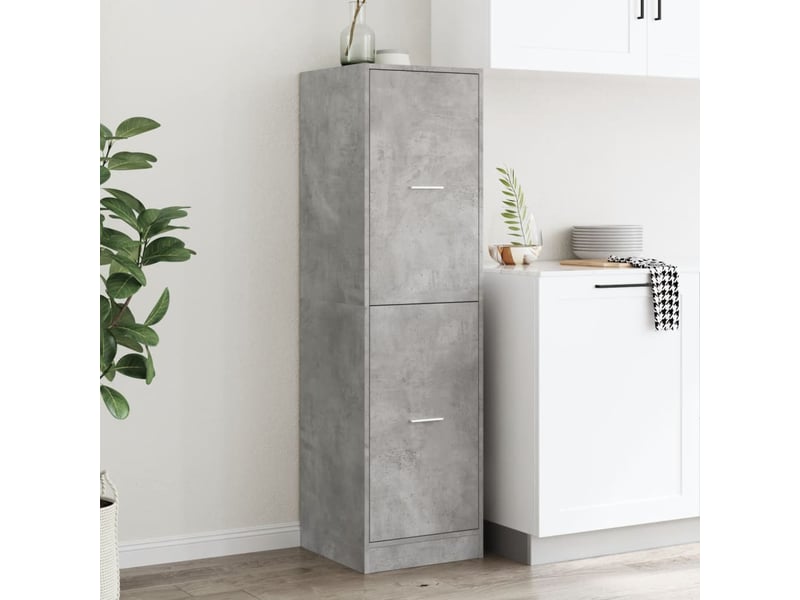  Meuble de rangement, armoire d'apothicaire gris béton 40x41x144,5 cm bois ingénierie  - Conforama C