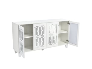 Buffet 4 porte(s)  0 tiroir(s) OKWISH  - 160 cm coloris blanc 