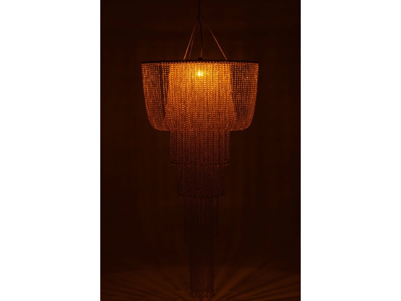  Abat-jour suspension perles sigrid 160cm doré  - Conforama C