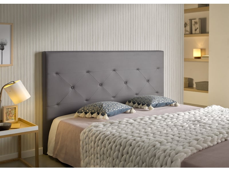 Tête de lit capitonnée en simili cuir zafiro - simili cuir capitonné, rembourrage mousse 8435720011104 - Conforama C