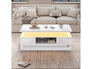 Table rectangulaire coloris blanc <strong>ATELIER CONFORTIEL</strong> <strong></strong> - 50 cmx100 cm