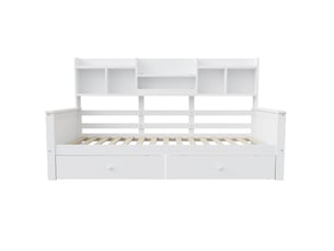 Lit banquette 90x200 cm MAISONORA coloris blanc