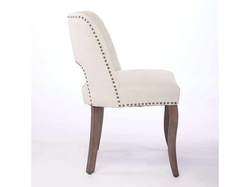  Chaise - lot de 2 - design moderne - chenille - beige - pour salon et séjour 58x51x82.5cm - Conforama E
