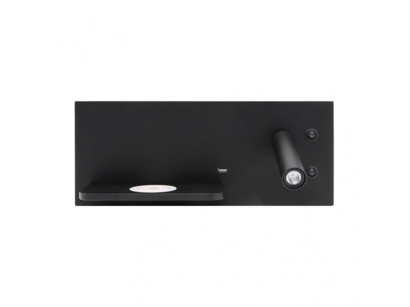  Applique murale fabrilamp velazquez noir led intégrée 2 w 130 lm 4000 k 14x35x14 cm 17136DE09 - Conforama A