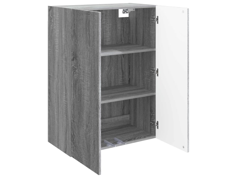  Armoire murale salon 66x34,5x90cm bois d'ingénierie sonoma gris shl7742  - Conforama C