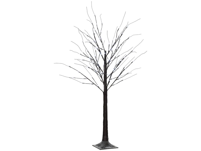  Bouleau artificiel lumineux 96 micro-led blanc froid h 150 cm marron  - Conforama B
