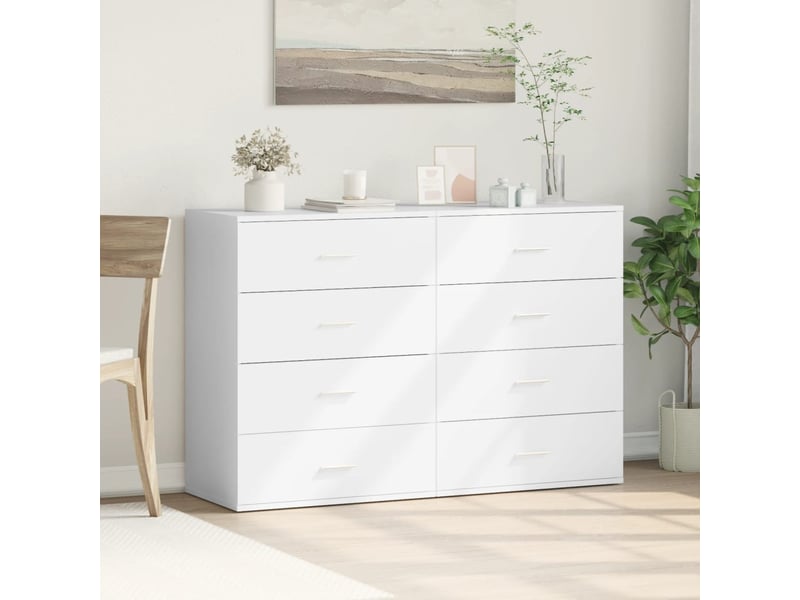  Buffets 2 pcs - bahut - meuble de rangement blanc 60x39x80 cm bois d’ingénierie  - Conforama C