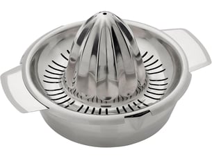 Presse-citron avec récipient 350 ml en acier inoxydable 304 - gradué, ø 13,8 cm - compatible lave-vaisselle