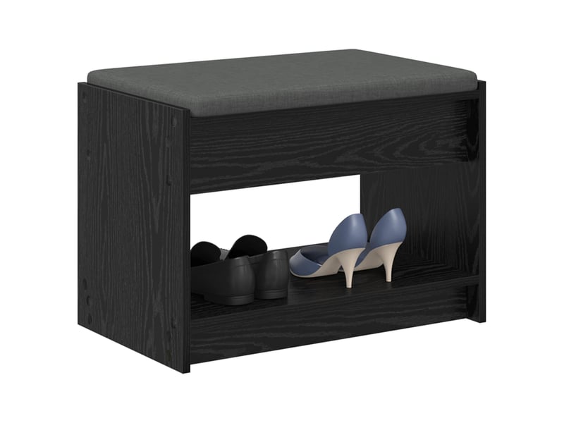 Banc d'entrée, banc interieur chêne noir 63x38x45 cm  - Conforama C
