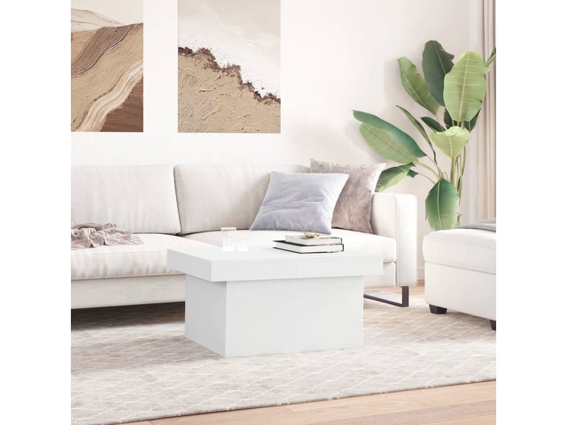  Table basse - table de salon - table à thé blanc 100x55x40 cm bois d'ingénierie  - Conforama C