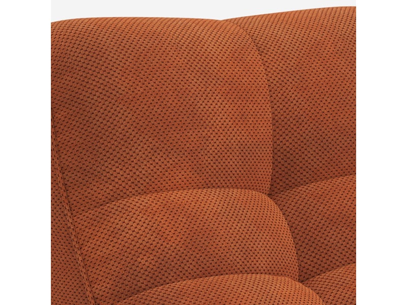  Canapé modulaire 2 places en velours doux design gardena - orange foncé  - Conforama D
