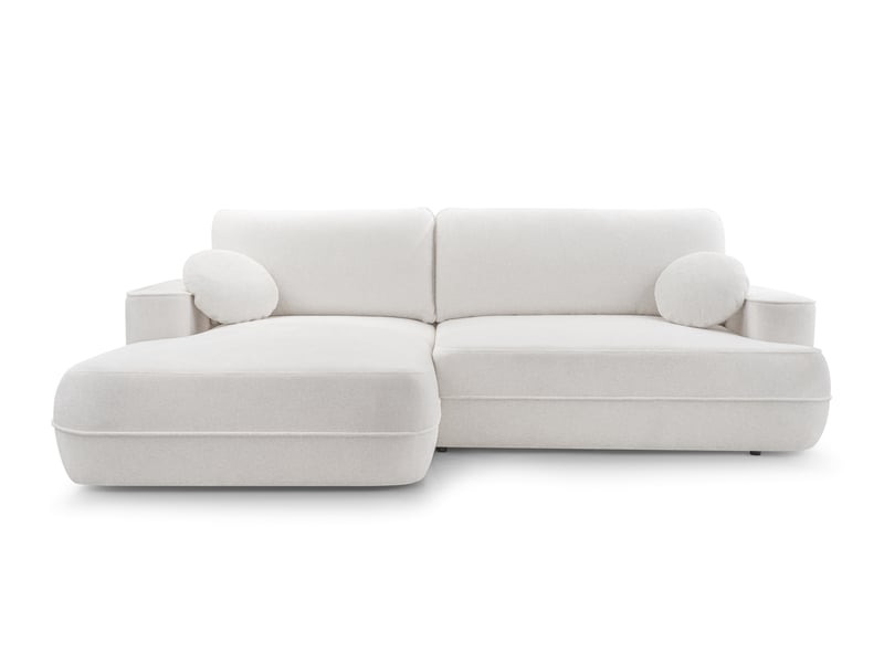  Canapé d’angle avec fonction lit peoni 267 cm blanc g Peoni - Conforama A